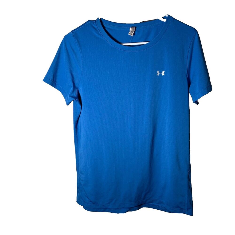 Under Armour T-Shirt Women's Medium Blue Vented Heatgear Shirt Active